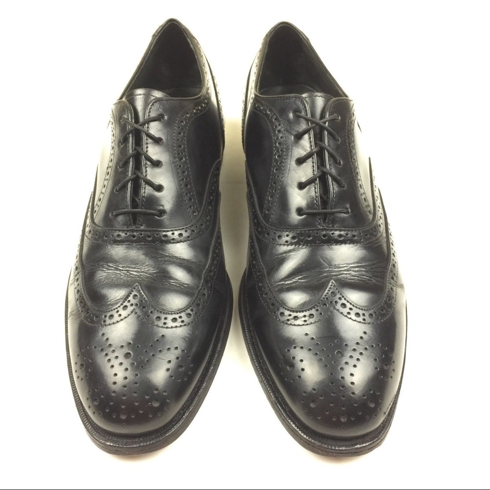 Bostonian black wingtip brogue Oxford shoes 9